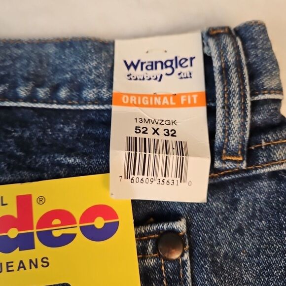 Men's‎ Rigid Wrangler Cowboy Cut 13MWZ Original Fit Jeans - Rigid Indigo 52x32 - Picture 7 of 9